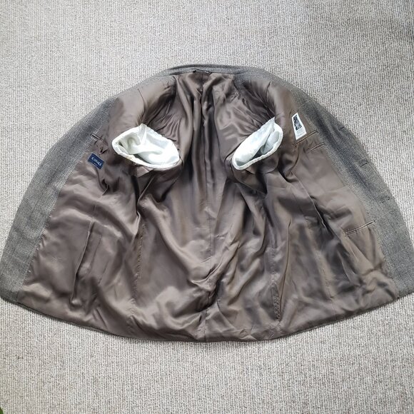 Canali 13320 Brown Windowpane Blazer Men's 60L IT (50L US) - Picture 7 of 13